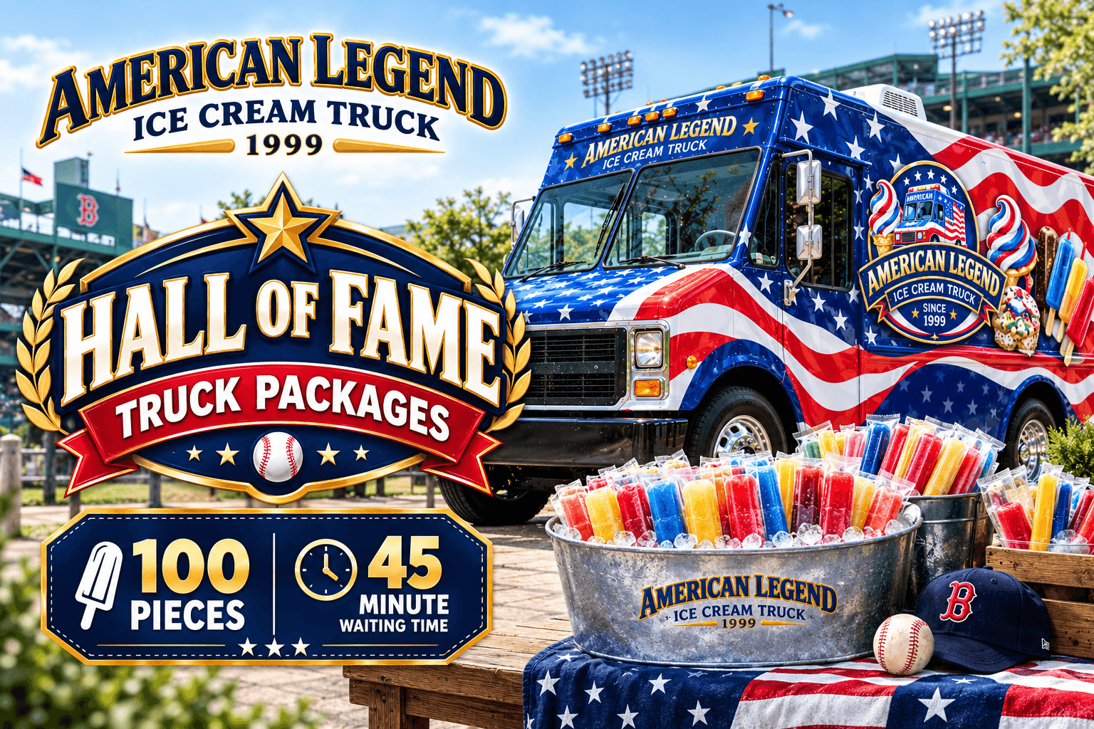 Reserve our Hall of Fame for your event in MA Hall of Fame - Premium ice cream truck catering package in New England