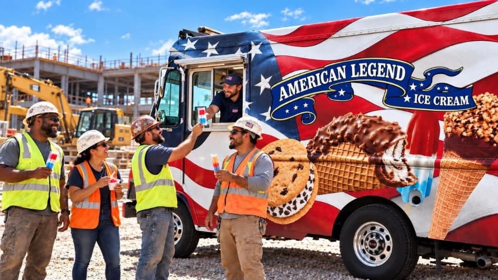 A Refreshing Reset: Ice Cream Trucks at the Job Site A Refreshing Reset: Ice Cream Trucks at the Job Site - American Legend Ice Cream Truck New England Blog
